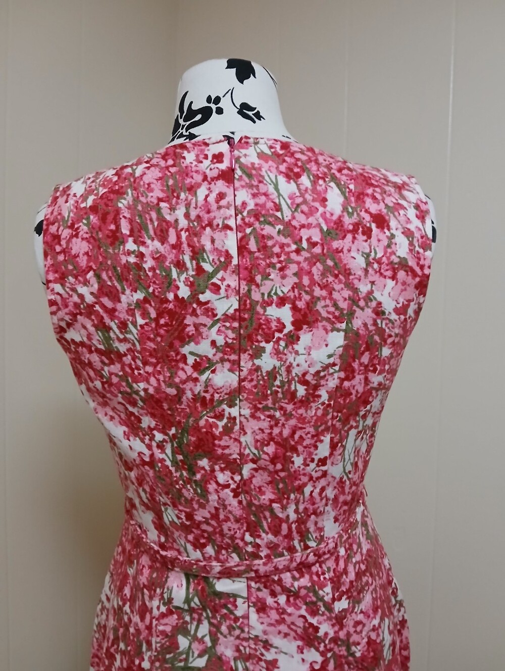 Talbots Linen Floral Sleeveless Midi Dress with Belt - Picture 7 of 12